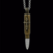 Couture Tarnished Brass "Cross" - Clear Swarovski
