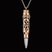 rose gold pendant, spiritual pendant, om necklace, yoga accessory,