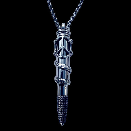 Let Peace Out Matt Black - Black Swarovski
