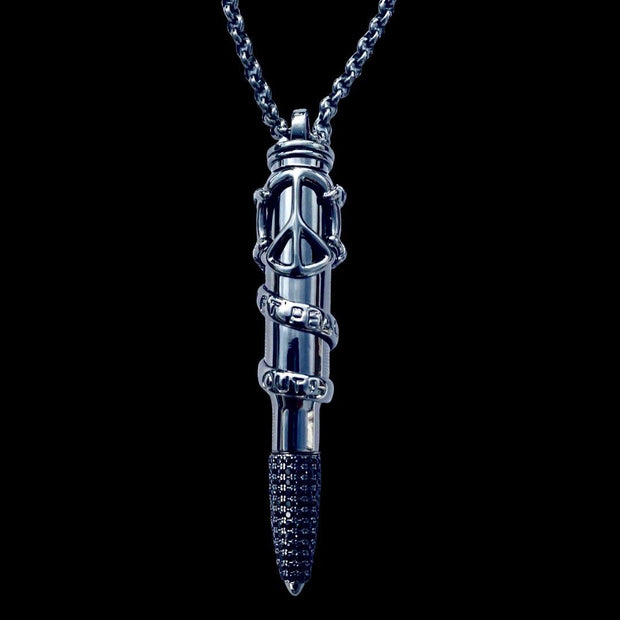 Let Peace Out Matt Black - Black Swarovski