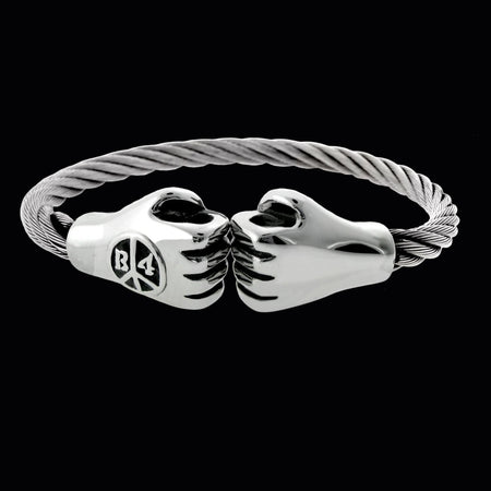 Punching Hands Bracelet- Silver