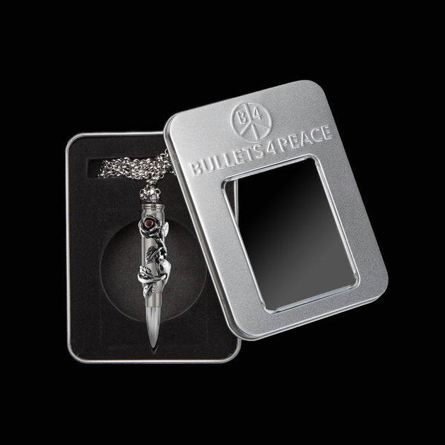 海外セレブ愛用 bullets 4 peace ネックレス Bullet Jewelry: Pure Rose & Heart - Stainless Tip – Bullets 4 Peace