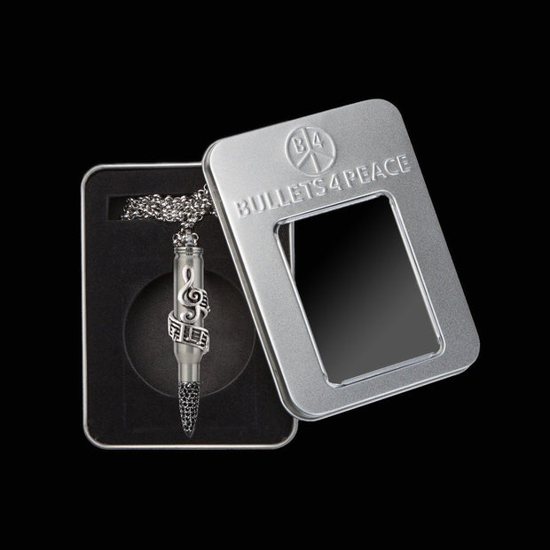 Pure Music Key Of Peace -Black Swarovski