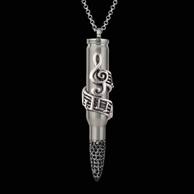 bullet design, hardrock jewelry, rock jewelry, tattoo jewelry, music symbol,