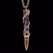 Healing Rose on Amethyst Stone - Rose Gold