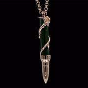 Healing Rose on Jade Stone - Rose Gold