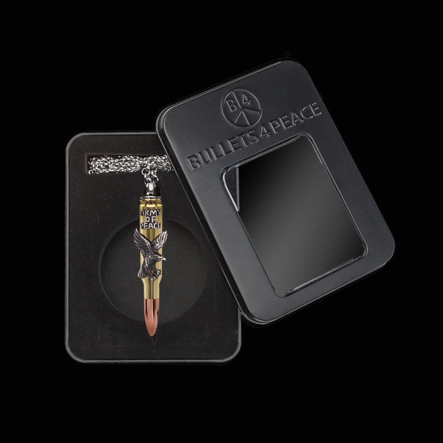 海外セレブ愛用 bullets 4 peace ネックレス Bullet Jewelry: Signature Sterling Silver Eagle Army Of Peace