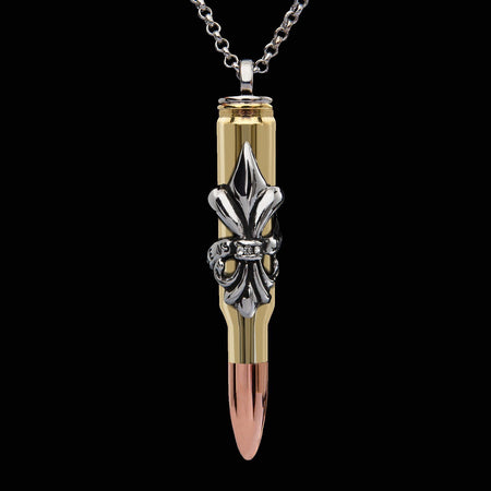 bullet design, yoga accessories, fleur de lys pendant, peace victory, stainless steel fleur de lys,