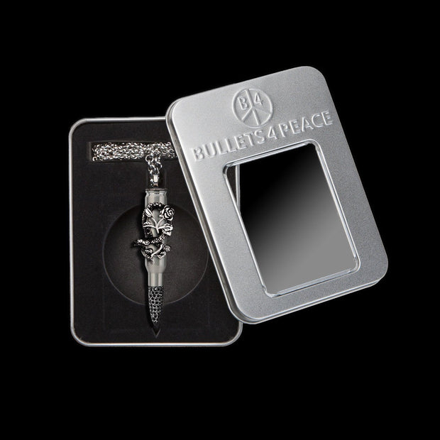 Pure Snake & Rose - Black Swarovski