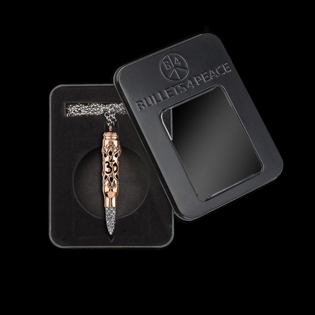 bullet design, yoga accessories, tibet jewelry, rosegold pendant,