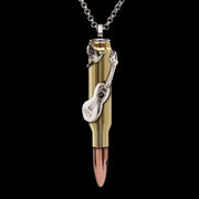 Guitar peace, Dove Jewelry, Music Pendant, Music Jewelry, Guitar bullet, musician accessories, bullet jewelry, bullets 4 peace, bullet pendant, bullet gift, bullet swarovski, peace jewelry, peace bullet, charity fashion, bullet fashion, bullet necklace, bullet chain, woodstock