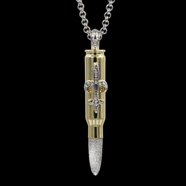 Couture Golden Bullet "Fleur De Lys" - Clear Swarovski