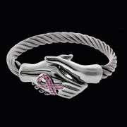 Lend a Hand Bracelet For Breast Cancer - Silver