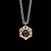 Rose Gold Lotus Flower with Ruby