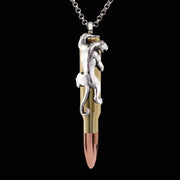 jungle jewelry, panther jewelry, panther pendant, panther necklace, stainless steel panther, panther bullet, bullet jewelry, bullets 4 peace, bullet pendant, ed hardy